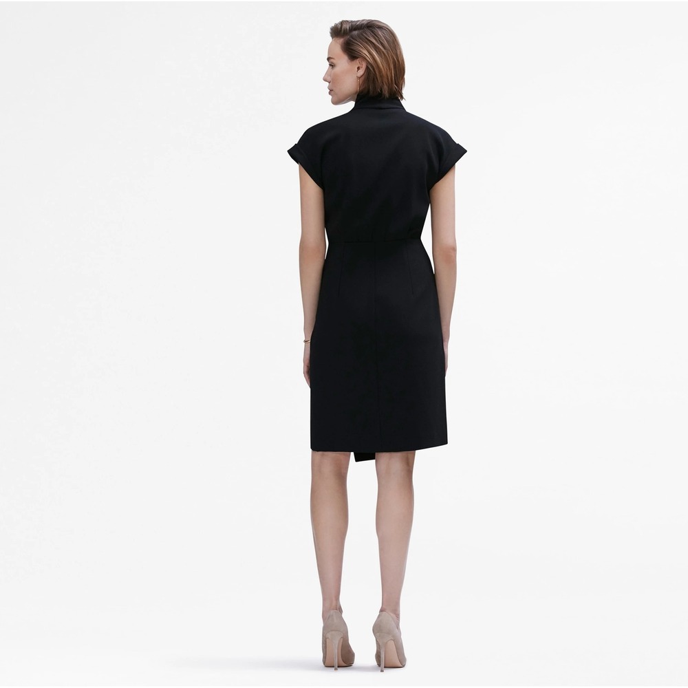 MM La Fleur Tory Dress Faux Wrap Office Black Size 6 - Picture 2 of 9